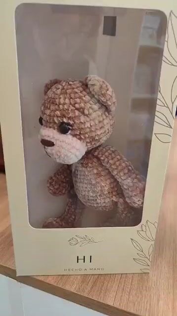 Hi - Amigurumi Chenille Mediano - Osito Marron  